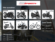 Tablet Screenshot of goos-sportiv.de